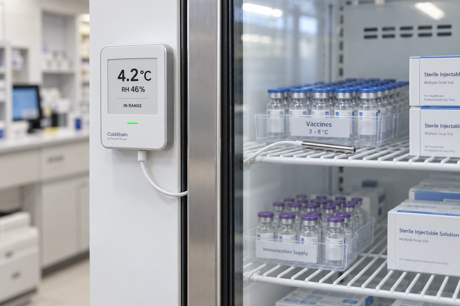 Pharma Temperature Logger in use