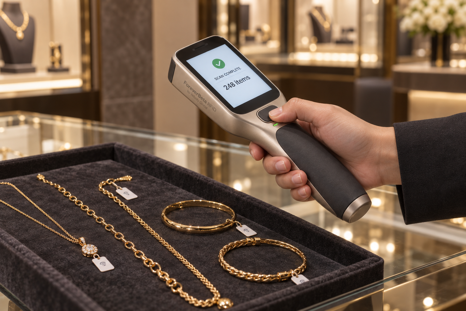 RFID Inventory Reader in use